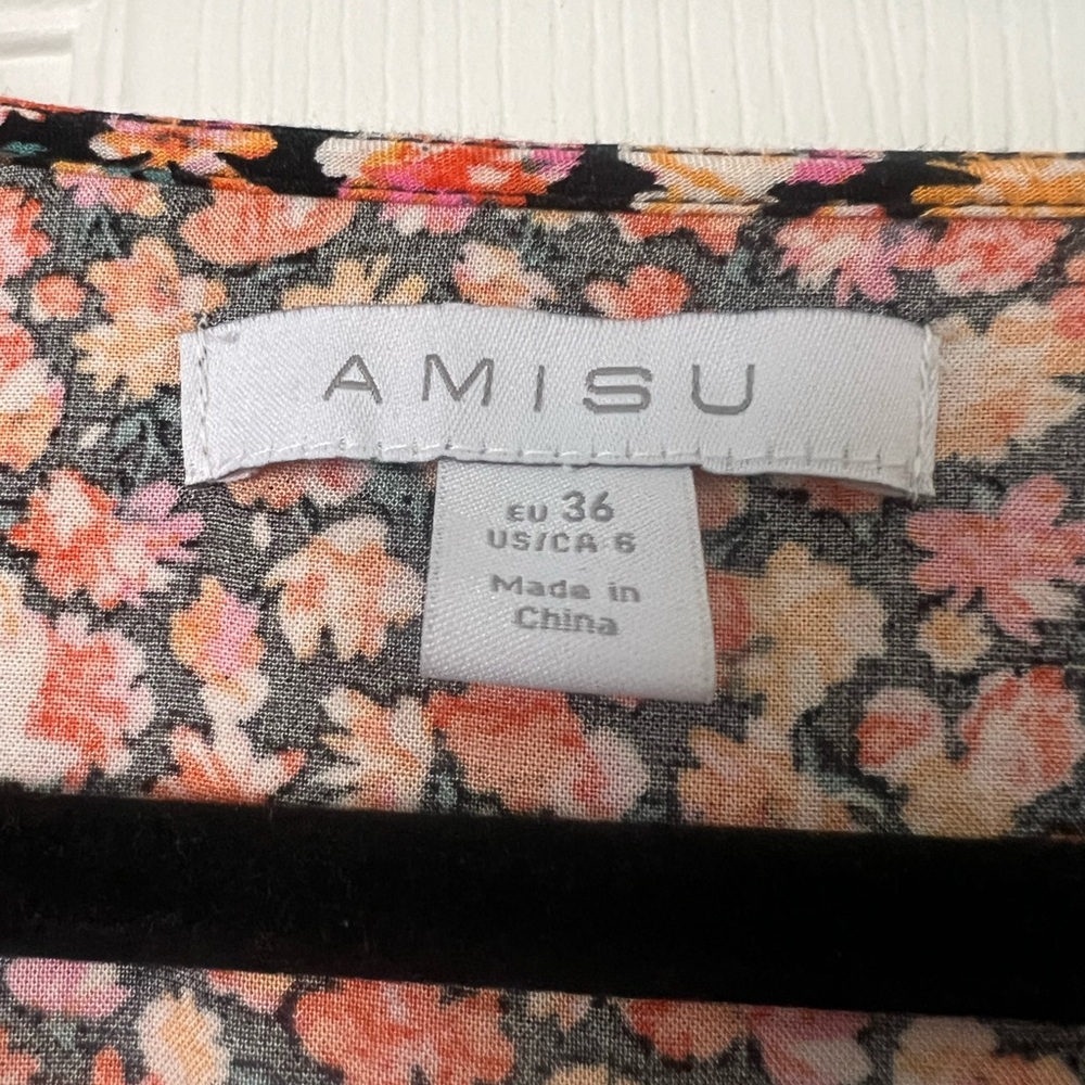 Amisu Floral Multicolor Dress size 6 - Picture 2 of 4